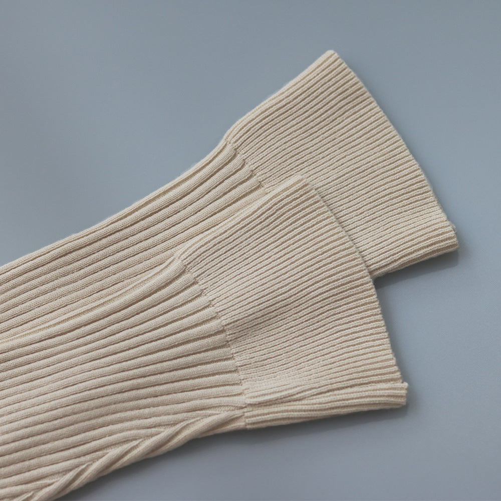 Matching Ribbed Sweater and Skirt Set