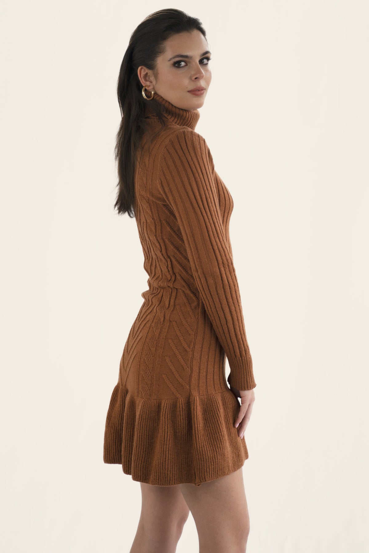 Pleated Sweater Dress