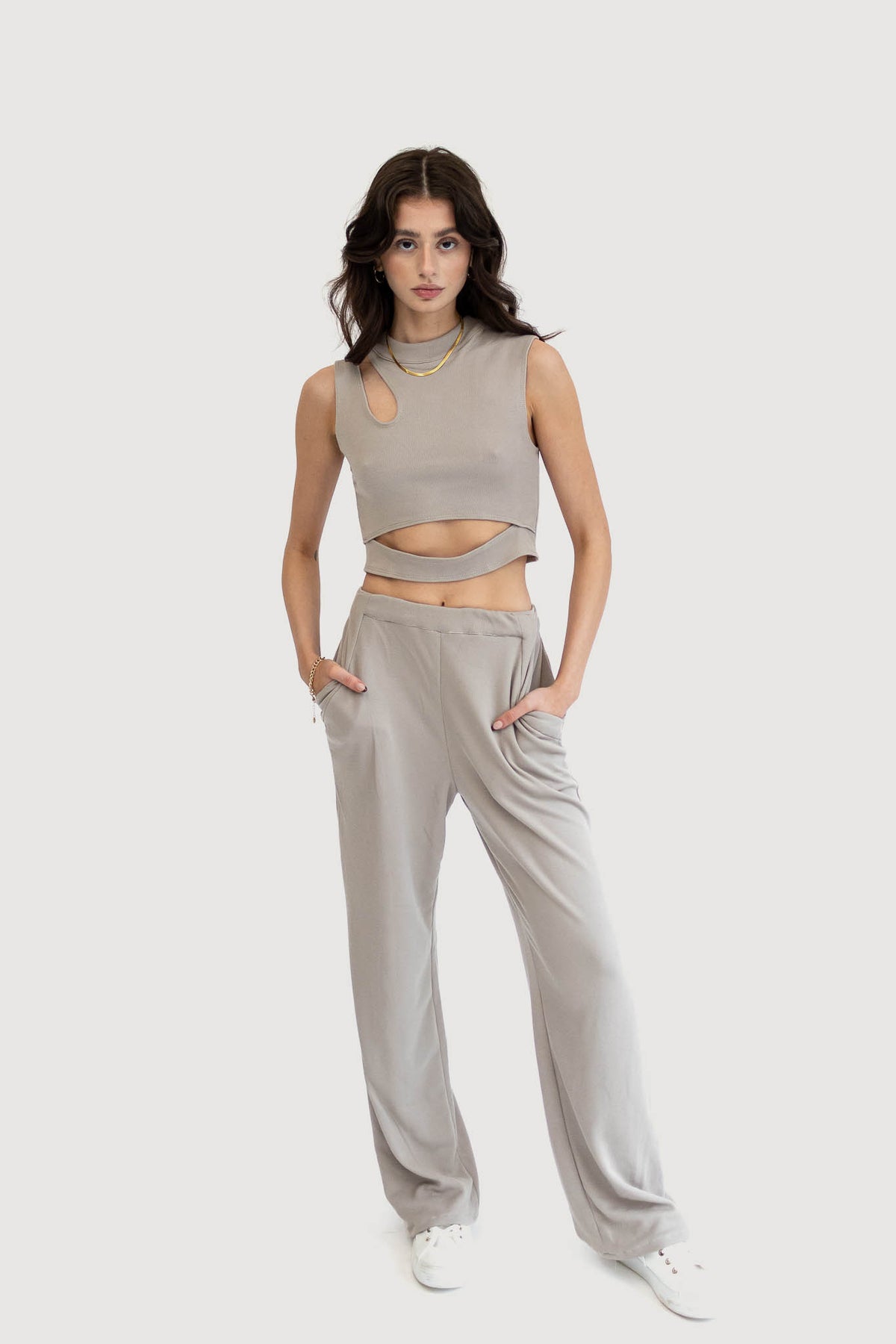 Sustainable Cut Out Knit Top