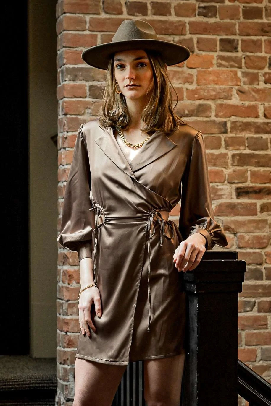 Sustainable Ruched Sides Cut Out Dress – TheTrendApparel.com