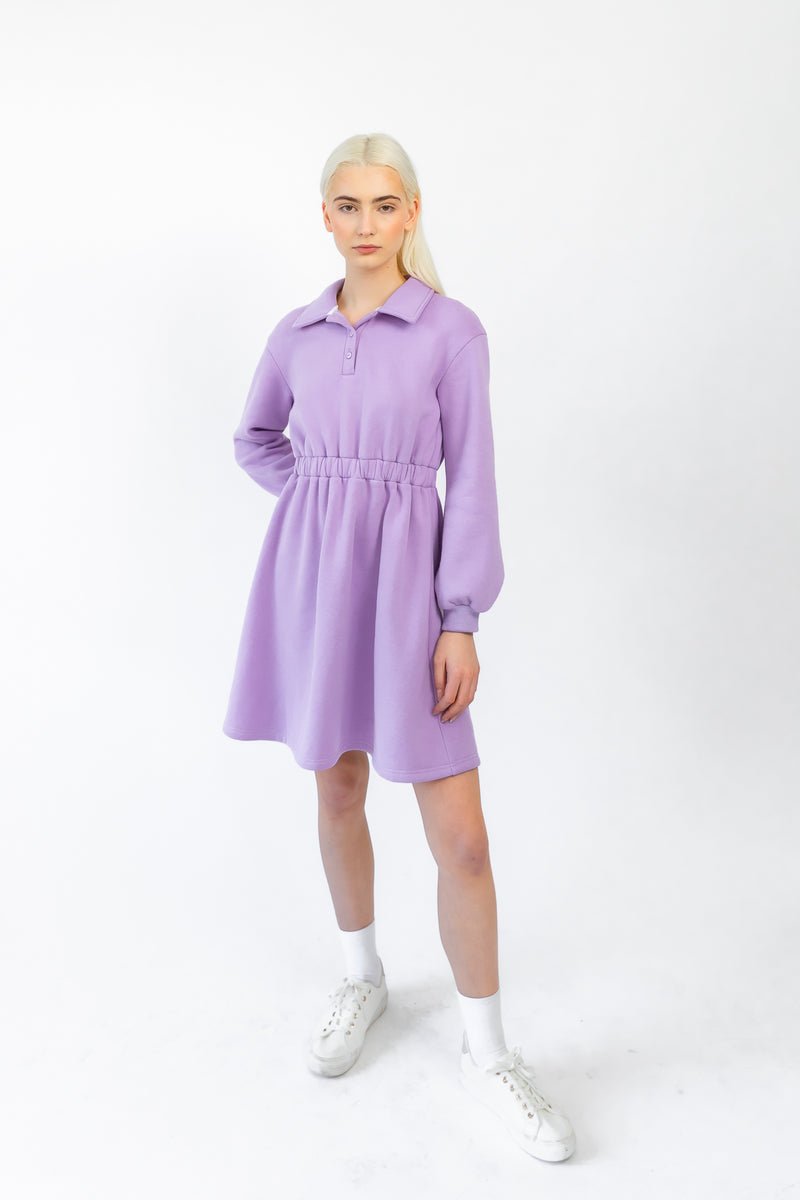 Sleek Polo Collar Tennis Dress