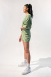 Long Bishop Sleeves Sweater and Shorts Set