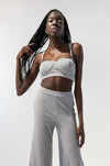 Ribbed Crop Tank Top and Pants Set