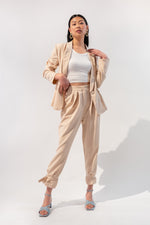 Single Breasted Blazer and Tailored Pants Set