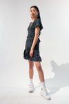 Short Sleeve V-Neck Wrap Dress