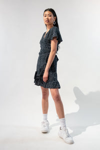 Short Sleeve V-Neck Wrap Dress