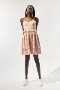 Tie Strap Floral Mini Dress