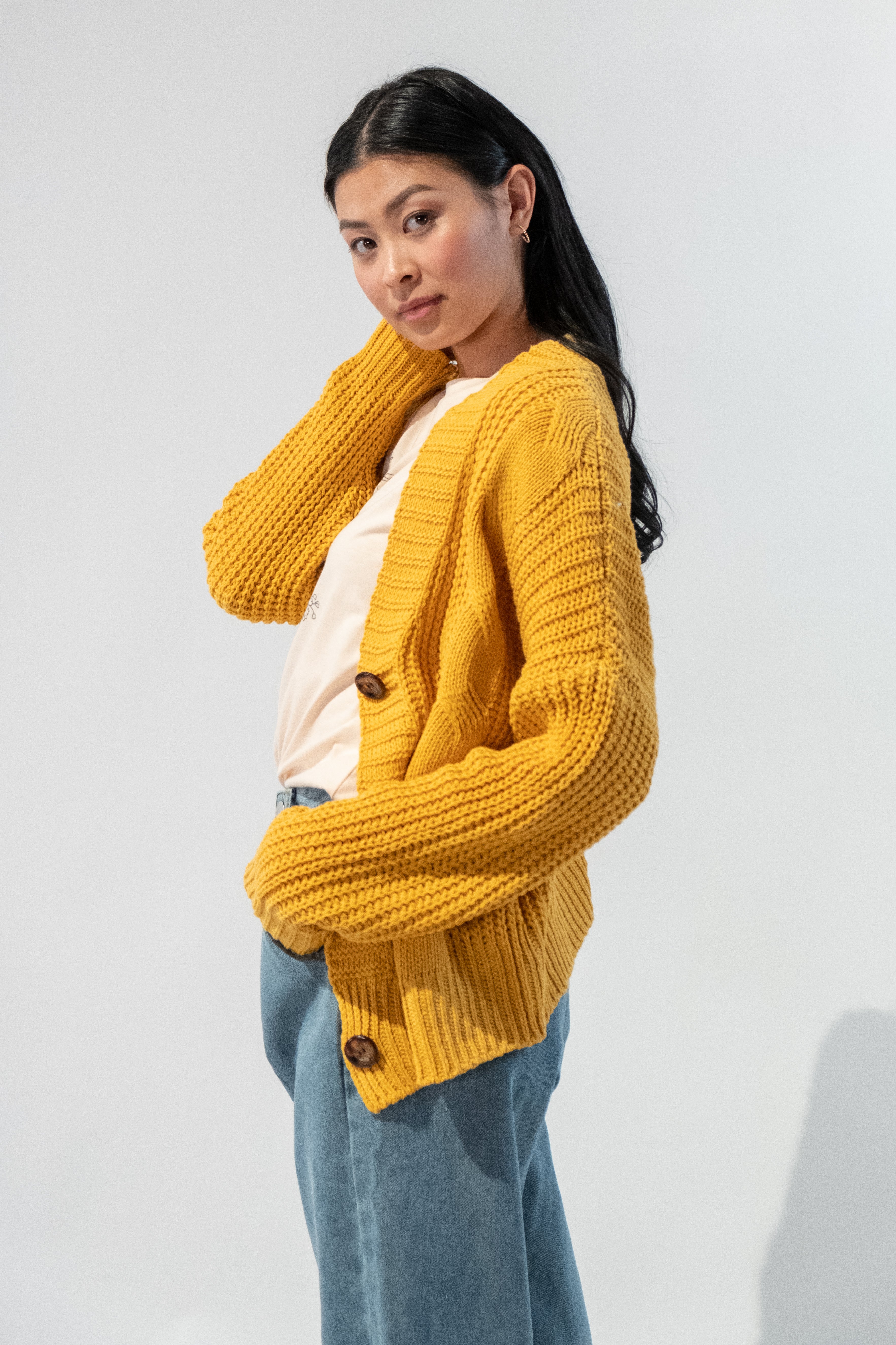 Cable Knit Button Oversized Cardigan – TheTrendApparel.com