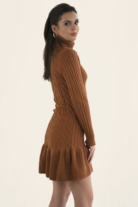 Pleated Sweater Dress