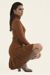 Pleated Sweater Dress