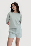 Relaxed Fit Sweater and Shorts Set