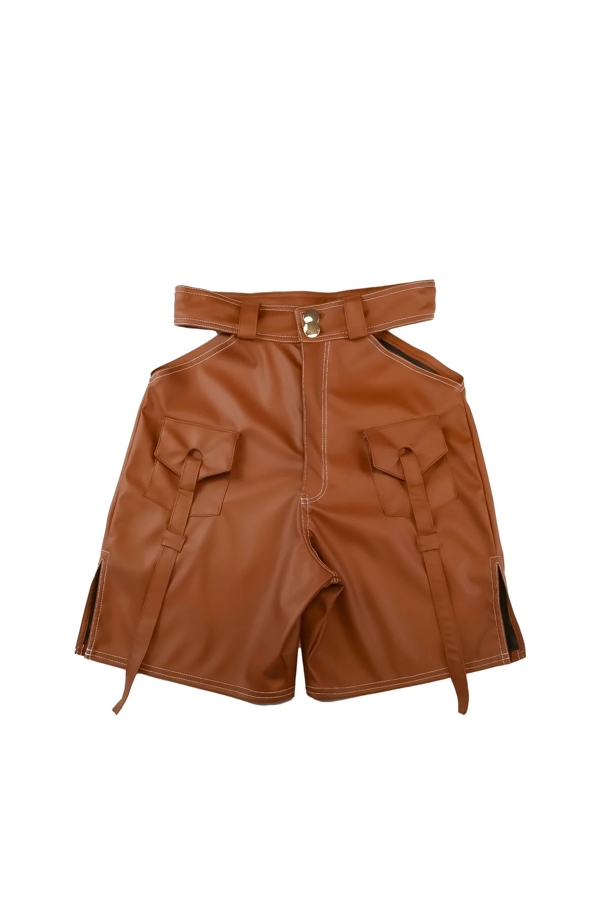 Sustainable High Waisted Vegan Leather Short